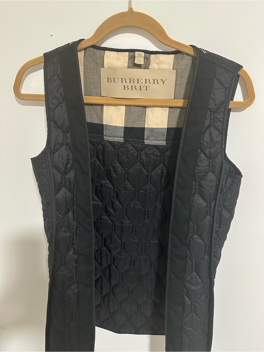Burberry Brit Black Coat with Signature Check Lining - Picture 5 of 8